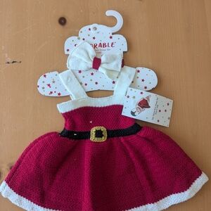 Red and White Kids Casual Dress